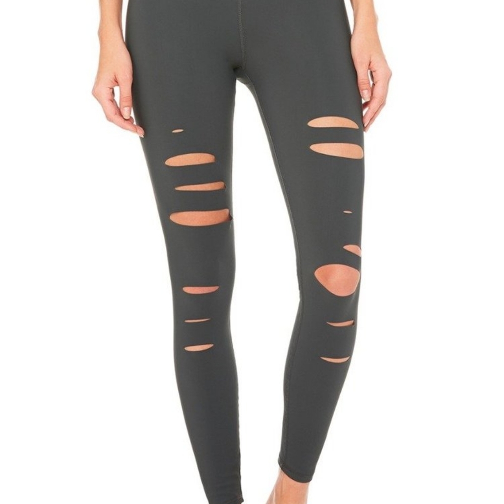Alo High Waist Ripped Warrior Leggings XS